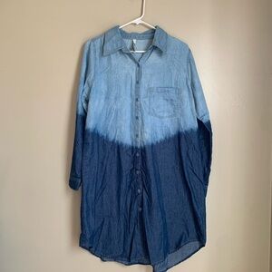 R n B chambray denim button down shirt, xlarge v2 toned
Shirt dress/ blouse